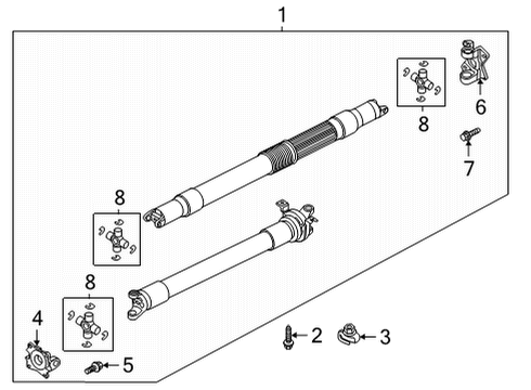 2021 Ford F-150 YOKE - DRIVESHAFT COUPLING FLA Diagram for ML3Z-4782-A