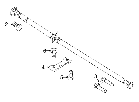 2011 Lincoln MKS Drive Shaft - Rear Diagram