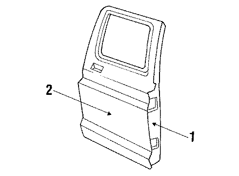 1984 Ford F-350 Rear Door Diagram