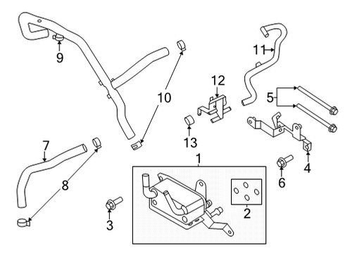 2021 Ford Bronco HOSE - HEATER WATER Diagram for MB3Z-18N345-A