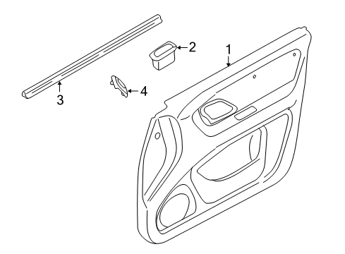 2007 Ford Escape Interior Trim - Front Door Diagram 1 - Thumbnail