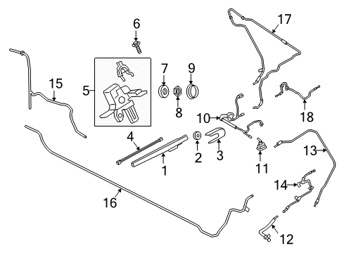 2018 Lincoln Navigator Hose - Windshield Washer Diagram for JL1Z-17A605-B