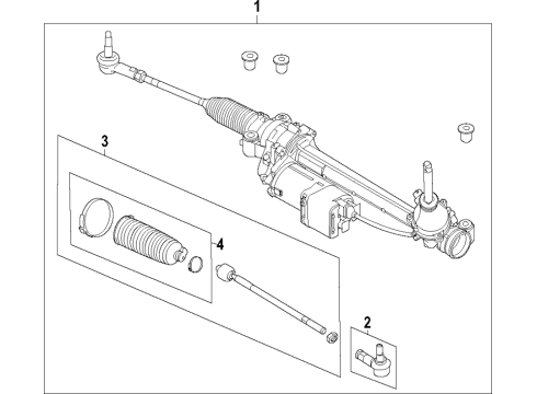 2023 Ford E-Transit Steering Column & Wheel, Steering Gear & Linkage Diagram 3 - Thumbnail