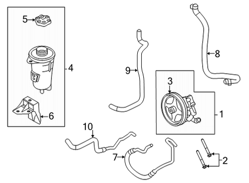 2019 Ford E-350 Super Duty P/S Pump & Hoses, Steering Gear & Linkage Diagram 3 - Thumbnail