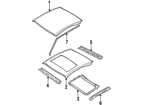 2000 Ford Escort Weatherstrip Diagram for F8CZ-6320556-AA