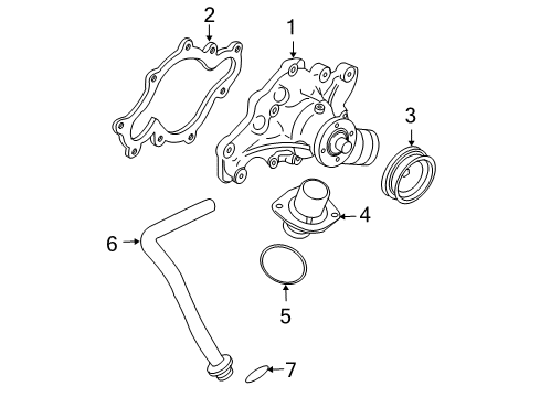 2004 Ford F-250 Super Duty Water Pump Diagram