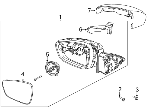 2020 Ford Escape MIRROR ASY - REAR VIEW OUTER Diagram for LJ6Z-17683-CB