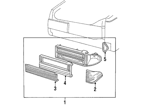 1984 Mercury Topaz Tail Lamps Diagram 1 - Thumbnail