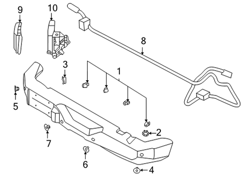 2022 Ford Bronco Electrical Components - Rear Bumper Diagram