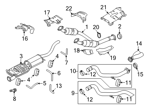 2010 Ford Explorer Sport Trac Bracket - Exhaust Brake Support Diagram for 6L2Z-5260-BA