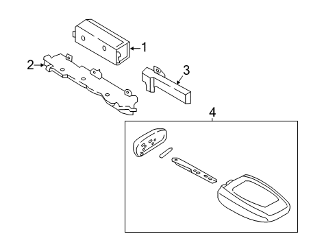 2018 Lincoln Continental Keyless Entry Components Diagram