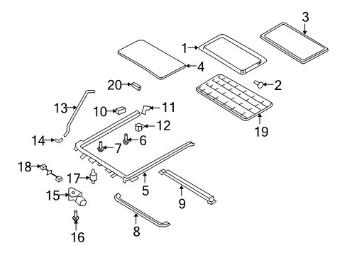 2008 Mercury Mariner Sunroof Diagram 6 - Thumbnail