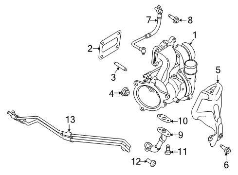 2016 Ford Fusion Turbocharger, Engine Diagram 1 - Thumbnail