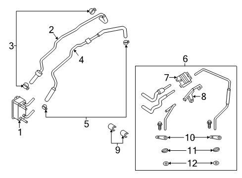 2016 Ford Fusion Oil Cooler, Transmission Diagram 1 - Thumbnail