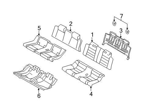 2010 Ford Mustang Rear Seat Back Cover Assembly Diagram for AR3Z-7666600-AA