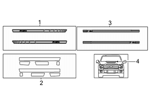 2021 Ford F-150 Stripe Tape & Decals Diagram