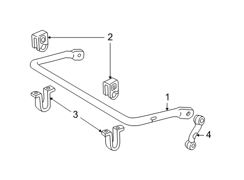 2008 Ford Ranger Stabilizer Bar & Components - Front Diagram 2 - Thumbnail