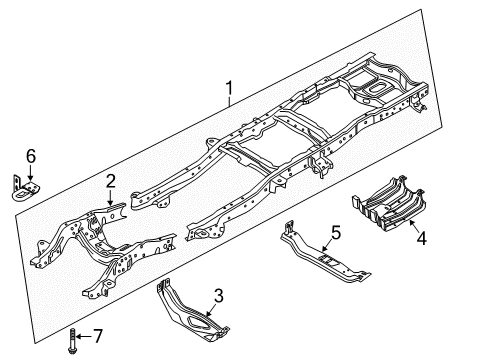 2016 Ford F-250 Super Duty Frame & Components Diagram 2 - Thumbnail