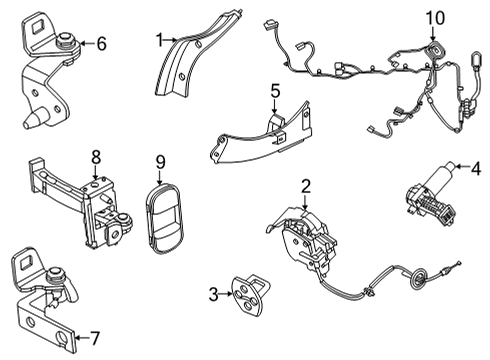 2023 Ford Mustang Mach-E Lock & Hardware Diagram 3 - Thumbnail