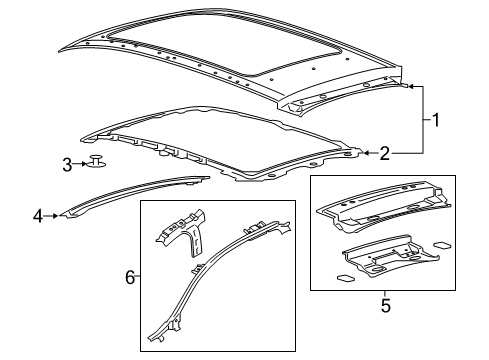 2016 Lincoln MKX Roof & Components Diagram 1 - Thumbnail