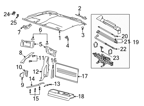 2006 Ford F-150 Interior Trim - Cab Diagram 1 - Thumbnail