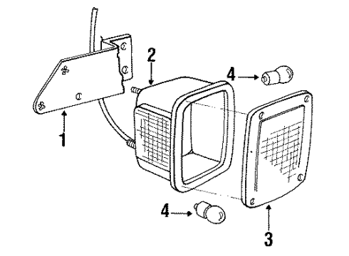 1989 Ford F-150 Combination Lamps Diagram 1 - Thumbnail