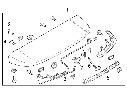 2022 Lincoln Aviator Rear Spoiler Diagram