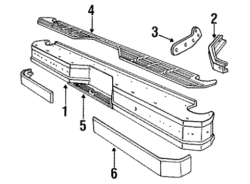 1991 Ford F-150 Rear Bumper Diagram 2 - Thumbnail