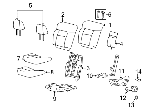 2006 Ford F-150 Front Seat Components Diagram 4 - Thumbnail