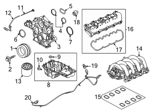 2024 Ford E-350 Super Duty Engine Parts Diagram