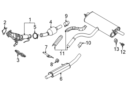 2023 Ford Bronco Sport Exhaust Components Diagram