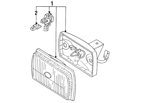 1993 Mercury Capri Bulbs Diagram 1 - Thumbnail