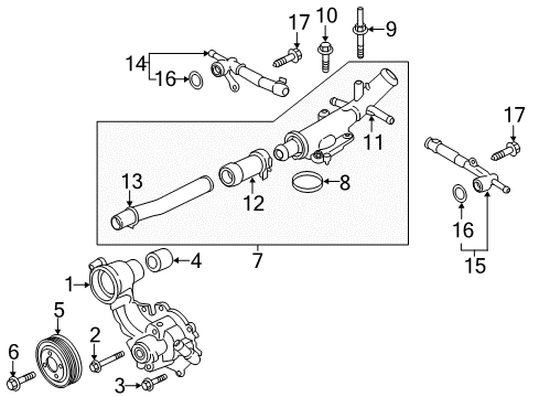 2016 Ford Edge Water Pump Diagram 2 - Thumbnail