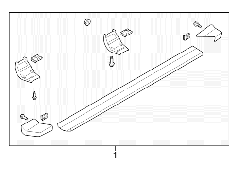 2022 Ford F-150 Lightning Running Board Diagram 1 - Thumbnail