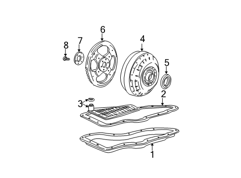 2004 Ford Taurus Converter Assembly Diagram for 3F1Z-7902-ADRM