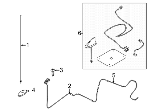 2019 Ford E-350 Super Duty Antenna & Radio Diagram