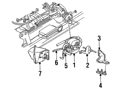 1996 Ford Crown Victoria Servo Assy - Speed Control Diagram for XW7Z-9C735-AA