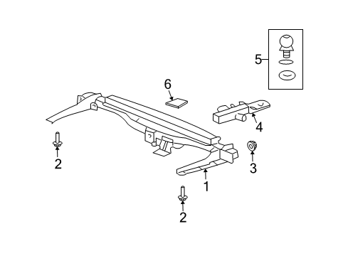 2005 Mercury Mariner Trailer Hitch Components Diagram