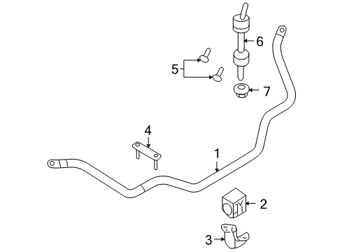 2009 Ford F-150 Stabilizer Bar & Components - Front Diagram 2 - Thumbnail