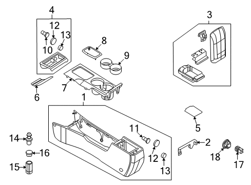 2008 Ford Fusion Console Diagram 3 - Thumbnail