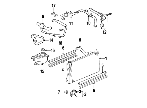 1996 Mercury Sable Hose - Radiator Diagram for F6DZ-8286-B