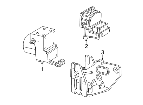 2000 Mercury Sable ABS Components Diagram