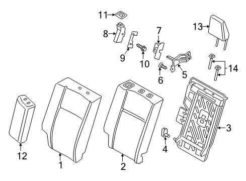 2022 Ford EcoSport COVER ASY - REAR SEAT BACK Diagram for GN1Z-5866600-ZC