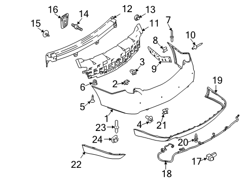 2012 Lincoln MKS Panel Assembly - Valance Diagram for AA5Z-17808-ABPTM