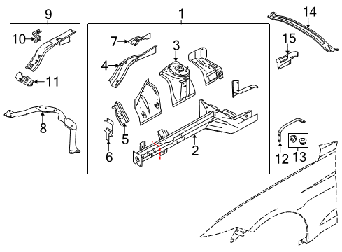 2016 Ford Mustang Support - Radiator Diagram for FR3Z-16153-A