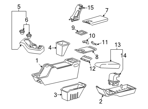 2001 Ford Ranger Console Diagram 2 - Thumbnail