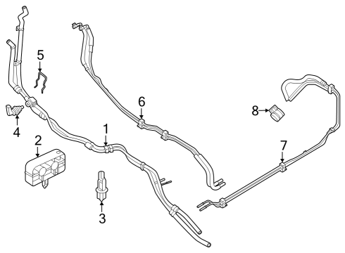 2024 Ford F-250 Super Duty Hoses, Lines & Pipes Diagram 1 - Thumbnail