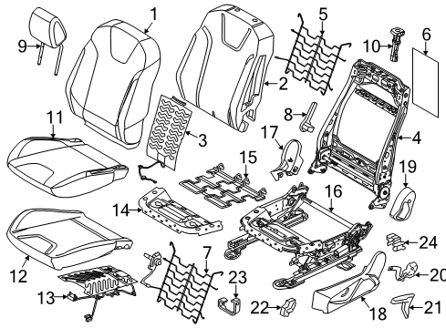 2013 Ford Focus Heating Element Assembly Diagram for CM5Z-14D696-B