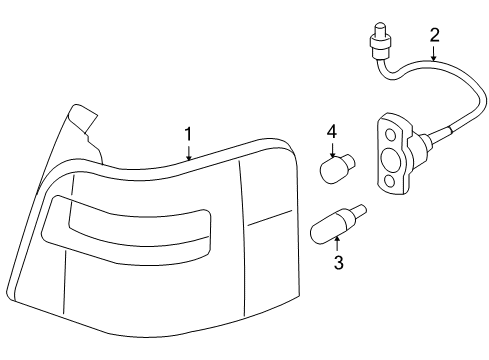 2005 Ford Freestyle Socket Assembly Diagram for 5F9Z-13410-AA