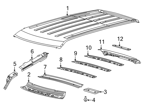 2016 Ford Explorer Panel Assembly - Inner Diagram for BB5Z-7803410-A